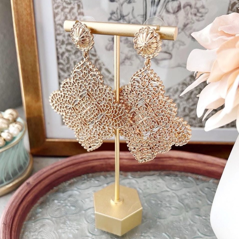 Park Lane “CORALIE” Intricate Gold Earrings